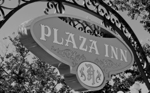 Plaza Inn sign to welcome you in!