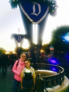 D60 decorations on the Sleeping Beauty bridge.